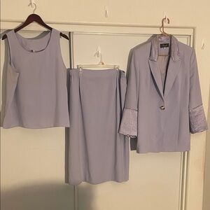 Elegant Lavender Long Sleeve Dress Set